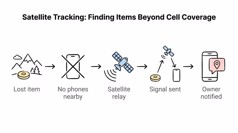 How Google Find Hub satellite tracking works for off-grid luggage and gear compared to Apple Find My Bluetooth-only approach
